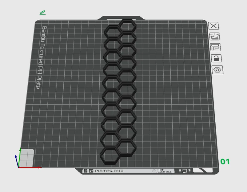 Cột bảng treo tường tổ ong HSW cho máy in 3D Bambu Lab P1S - Image 1
