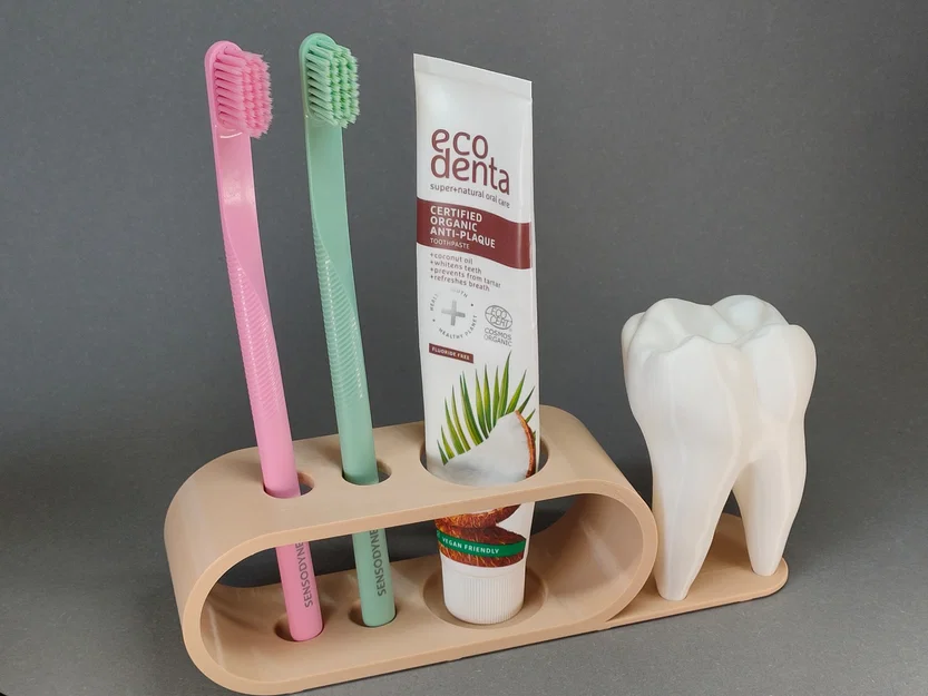 Giá đỡ bàn chải đánh răng hình chiếc răng - Phụ kiện decor độc đáo - Image 1
