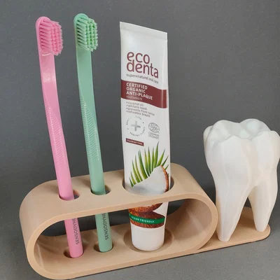 Giá đỡ bàn chải đánh răng hình chiếc răng - Phụ kiện decor độc đáo