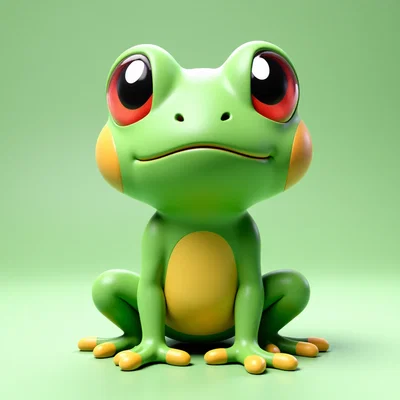 Mô hình chú ếch (Frog) dễ thương - File in 3D trang trí bàn làm việc