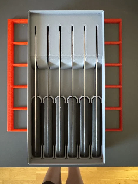 Khay đựng dao bít tết chuẩn Gridfinity 6x3 (Steak Knife Tray) - Image 3