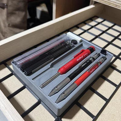 Khay in 3D đựng bộ bút Carpenter NicPro chuẩn Gridfinity 3x4