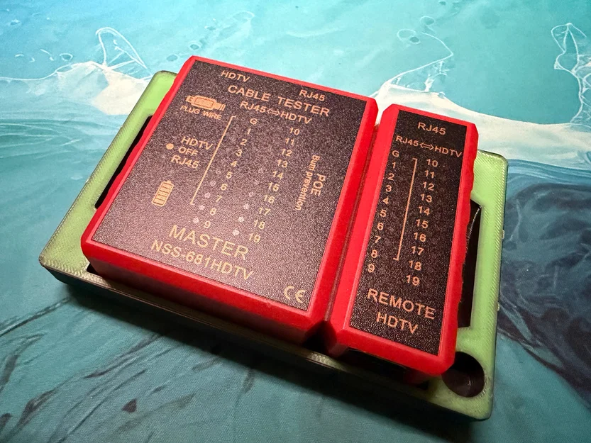 Khay Gridfinity đựng máy test cáp mạng - Sắp xếp gọn gàng - Image 1