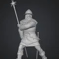 Mô hình 3D chiến binh Hussite với chùy Morgenstern đầy uy lực - Thumbnail 1