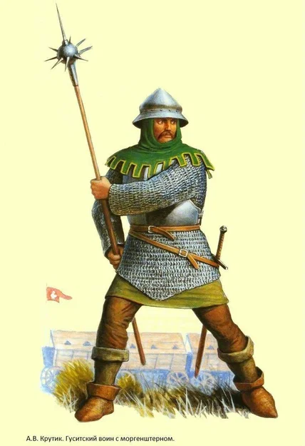 Mô hình 3D chiến binh Hussite với chùy Morgenstern đầy uy lực - Image 2
