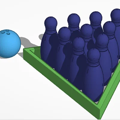 Bộ trò chơi bowling mini để bàn in 3D cực vui nhộn