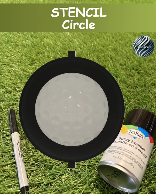Golf - Insert stencil bóng golf hình tròn - Marker - Image 1