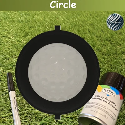Golf - Insert stencil bóng golf hình tròn - Marker