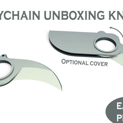 Mẫu dao khui hộp mini in 3D gắn móc khóa cực tiện lợi