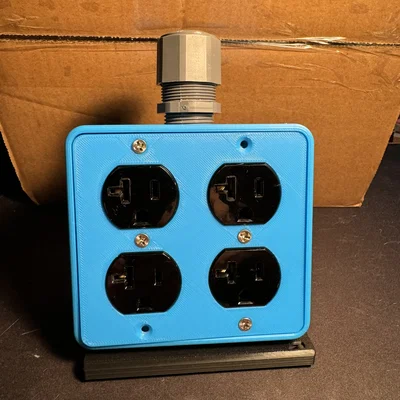 Hộp ổ cắm điện di động 2 Gang (Portable 2 Gang Outlet Box)