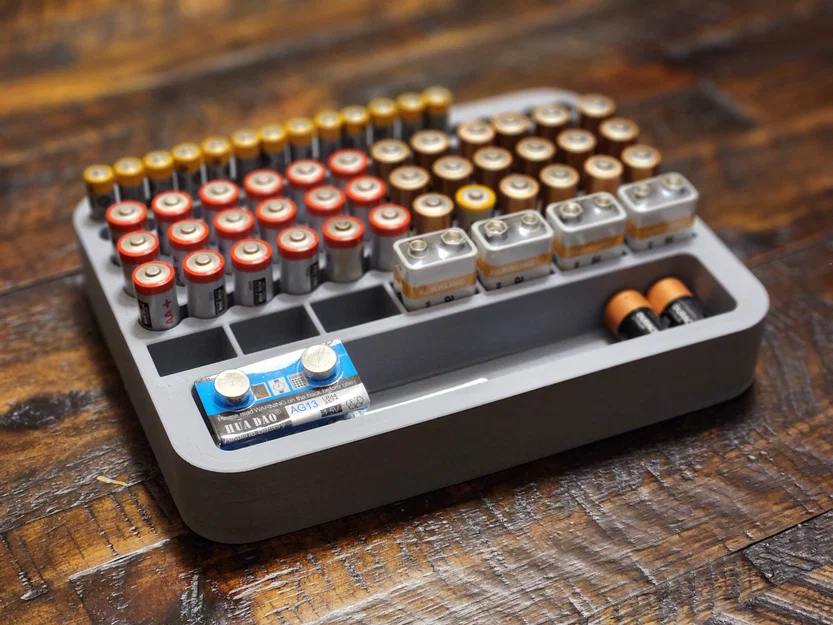 Khay đựng pin đa năng Lay-Flat Battery Tray cho ngăn kéo ngăn nắp - Image 1