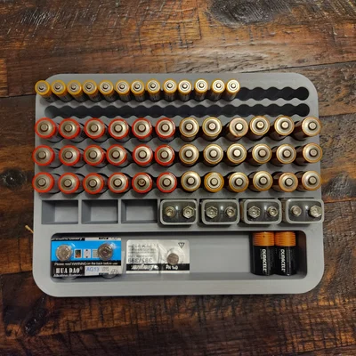 Khay đựng pin đa năng Lay-Flat Battery Tray cho ngăn kéo ngăn nắp