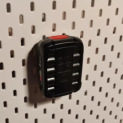 Giá treo pin Bosch 18V cho bảng IKEA Skadis 3mm (File in 3D)
