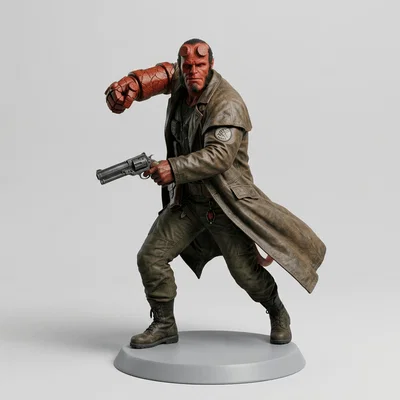 Mô hình 3D Hellboy (2004) chi tiết cho fan sưu tầm