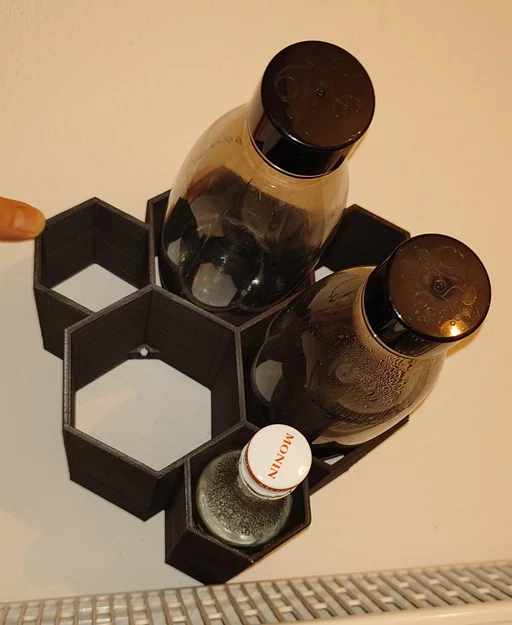 Giá treo tường Sodastream và chai sirup (Thiết kế tổ ong thông minh) - Image 3