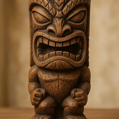 Tượng Tiki trang trí phong cách nhiệt đới
