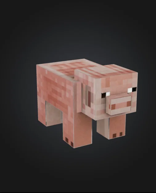 Mô hình chú heo Minecraft (Minecraft Pig) in 3D độc đáo - Image 1