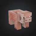 Mô hình chú heo Minecraft (Minecraft Pig) in 3D độc đáo - Thumbnail 1
