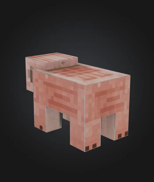 Mô hình chú heo Minecraft (Minecraft Pig) in 3D độc đáo - Image 2