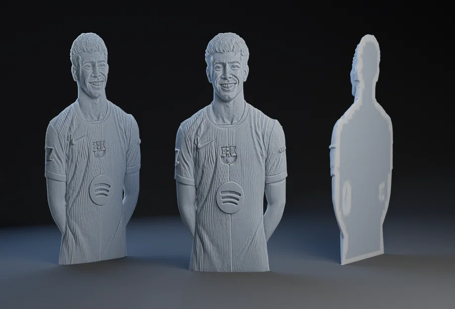 Mô hình 3D tranh treo tường cầu thủ Lamine Yamal - FC Barcelona - Image 1