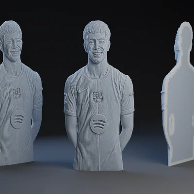 Mô hình 3D tranh treo tường cầu thủ Lamine Yamal - FC Barcelona