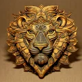 Mô hình phù điêu sư tử LION Relief - Thumbnail 1