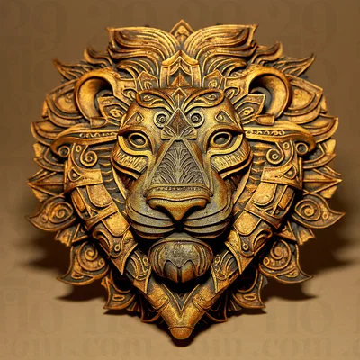 Mô hình phù điêu sư tử LION Relief