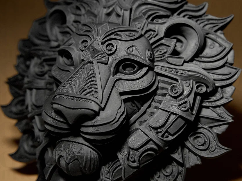 Mô hình phù điêu sư tử LION Relief - Image 2