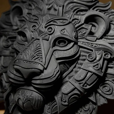 Mô hình phù điêu sư tử LION Relief