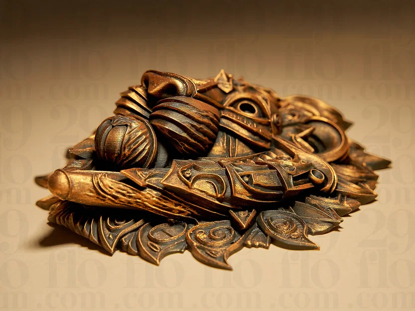 Mô hình phù điêu sư tử LION Relief - Image 3