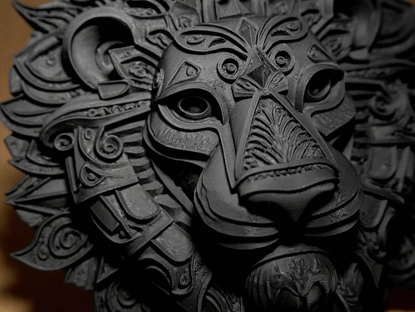 Mô hình phù điêu sư tử LION Relief - Image 4