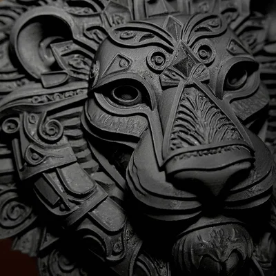Mô hình phù điêu sư tử LION Relief