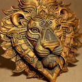 Mô hình phù điêu sư tử LION Relief - Thumbnail 5
