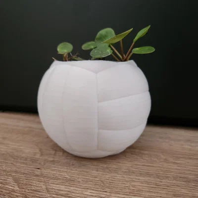 Chậu cây hình quả bóng chuyền – Chậu trang trí thể thao cho chậu cây 6 cm