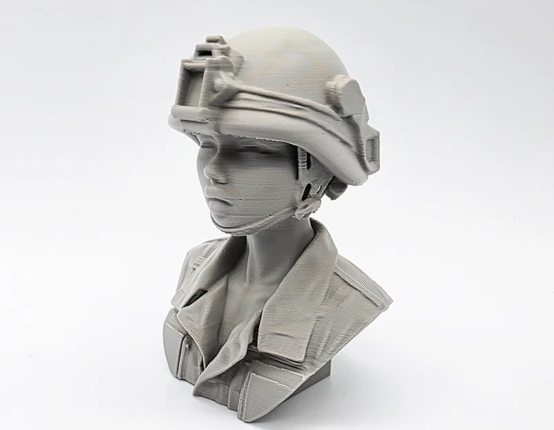 Mô hình tượng bán thân nữ quân nhân (Female Army Soldier Bust) in 3D - Image 1