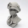 Mô hình tượng bán thân nữ quân nhân (Female Army Soldier Bust) in 3D - Thumbnail 1