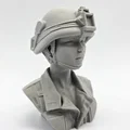 Mô hình tượng bán thân nữ quân nhân (Female Army Soldier Bust) in 3D - Thumbnail 2