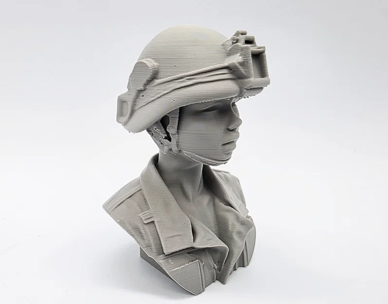 Mô hình tượng bán thân nữ quân nhân (Female Army Soldier Bust) in 3D - Image 6