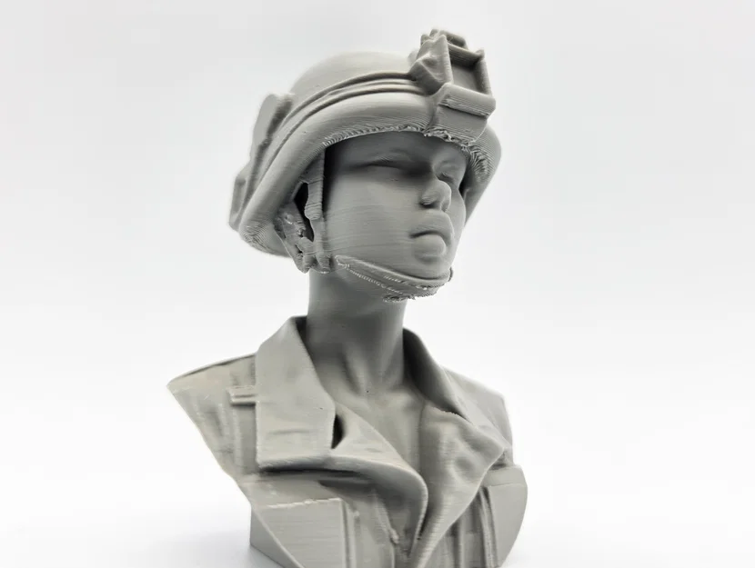 Mô hình tượng bán thân nữ quân nhân (Female Army Soldier Bust) in 3D - Image 7