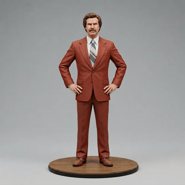 Mô hình 3D Ron Burgundy - Anchorman (2004) chất lượng cao - Image 1