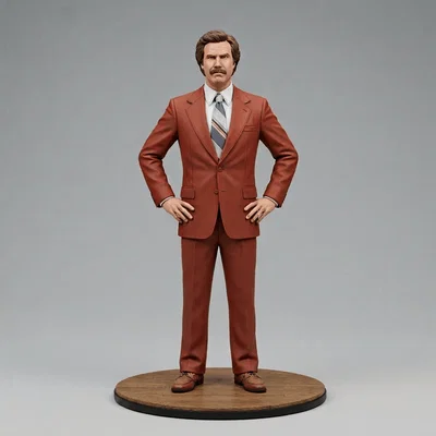 Mô hình 3D Ron Burgundy - Anchorman (2004) chất lượng cao