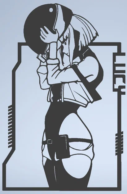 Tranh treo tường 3D Lucy Cyberpunk Edgerunners trang trí nghệ thuật - Image 3