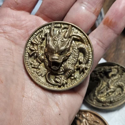 Dragon Head Coin - Mô hình đồng xu đầu rồng 3D tinh xảo
