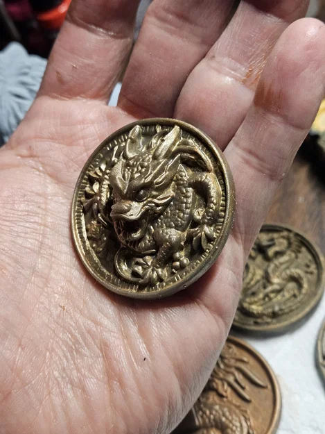 Dragon Head Coin - Mô hình đồng xu đầu rồng 3D tinh xảo - Image 2