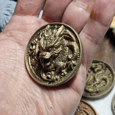 Dragon Head Coin - Mô hình đồng xu đầu rồng 3D tinh xảo