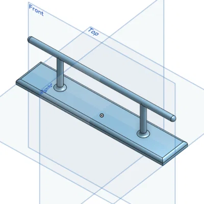 Mô hình thanh trượt Rail cho Finger Skis in 3D cực chất