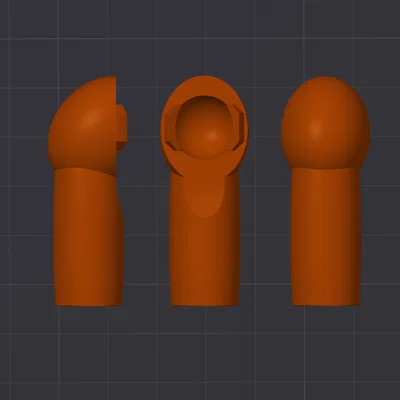 Bộ phận tay trên và khớp vai cho mô hình Carbon 13 (In 3D)