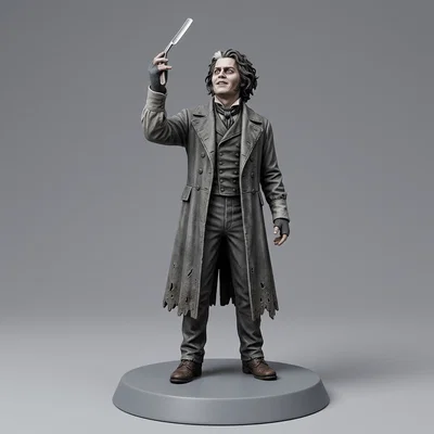 Mô hình 3D Sweeney Todd - Nhân vật thợ cạo sát nhân chi tiết