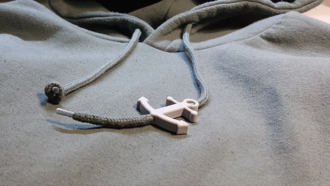 Phụ kiện in 3D hình mỏ neo độc đáo cho dây áo Hoodie - Image 2