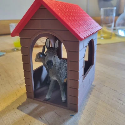 Mô hình chuồng nuôi 3D cho các bạn lừa Schleich xinh xắn